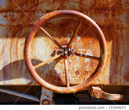 old rusty valve on a train 25369655