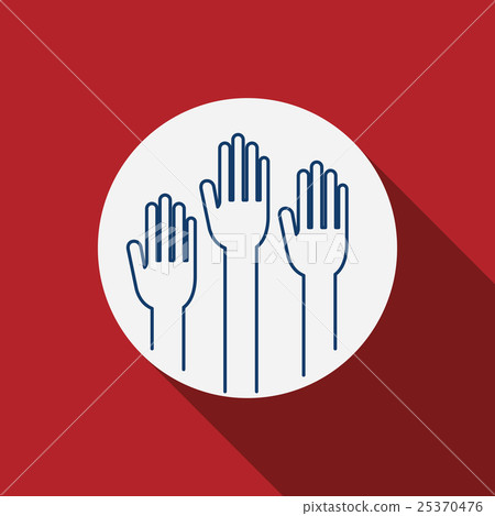 hand of vote inside circle concept hand of vote inside circle concept 25370476