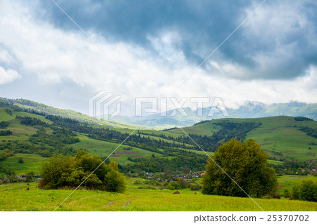 Summer nature with valley and mountains Summer nature with valley and mountains 25370702