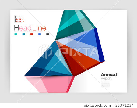 Vector annual report geometric template 25371234