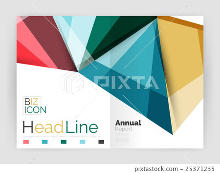 Vector annual report geometric template 25371235