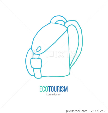Vector ecotourism design element isolated on white 25371242