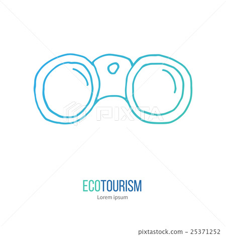Vector ecotourism design element isolated on white 25371252