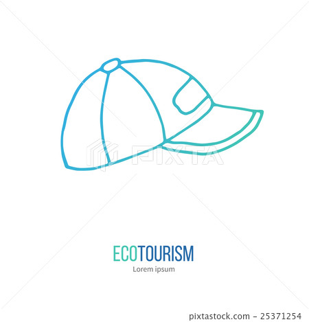 Vector ecotourism design element isolated on white 25371254