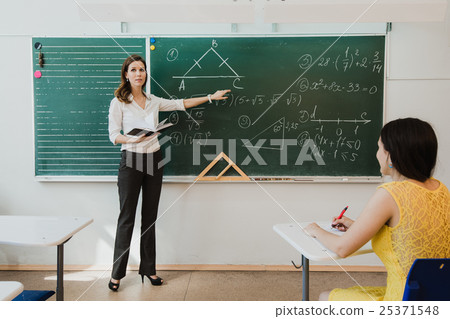 Teacher or docent or educator giving while lesson 25371548