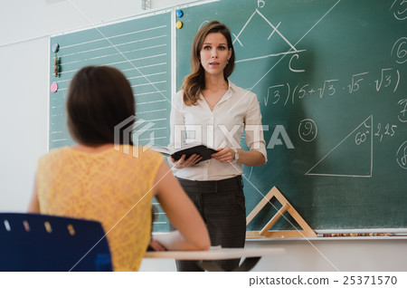 Teacher or docent or educator giving while lesson 25371570
