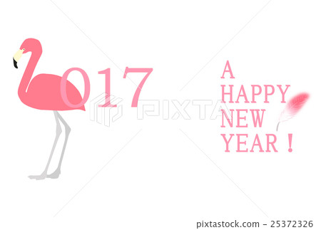 New Year cards 2017 Flamingo New Year cards 2017 Flamingo 25372326