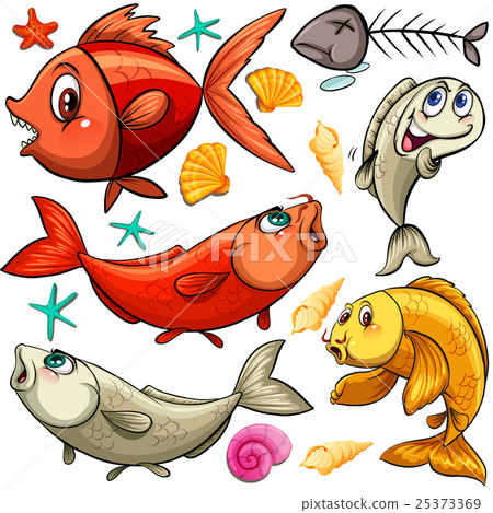 Seamless design with fish and fish bone Seamless design with fish and fish bone 25373369