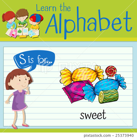 Flashcard letter S is for sweet 25373940