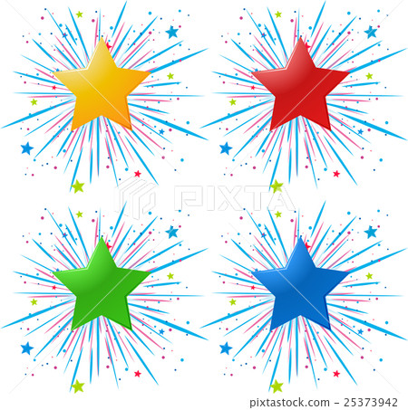Icon design with different color stars 25373942