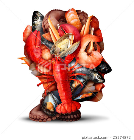 Seafood Thinking Concept Seafood Thinking Concept 25374872