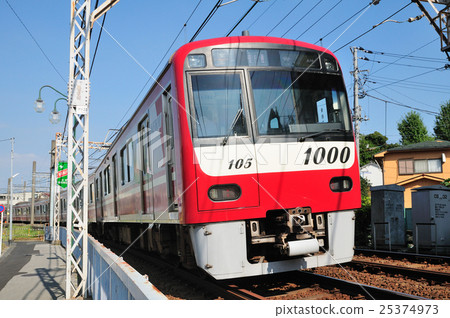 Keikyu New 1000 type train running near Keisei Line Tateishi Keikyu New 1000 type train running near Keisei Line Tateishi 25374973