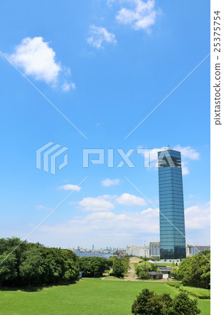 夏天藍天和千葉港塔 25375754