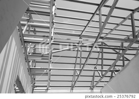Structure of steel roof. Structure of steel roof. 25376792