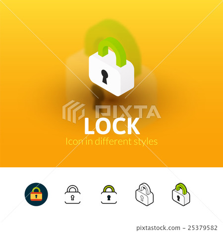 Lock icon in different style Lock icon in different style 25379582