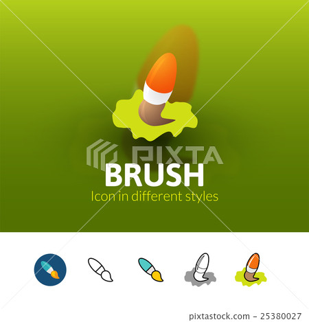Brush icon in different style 25380027