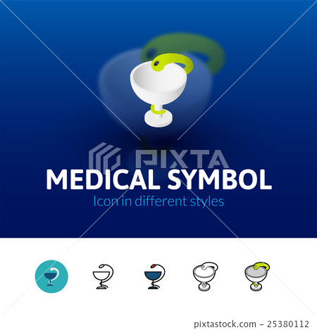 Medical symbol icon in different style 25380112