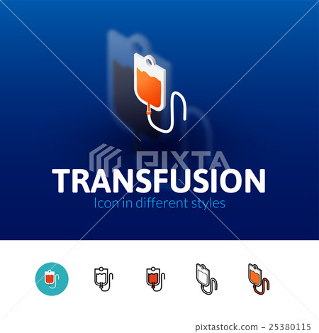 Transfusion icon in different style 25380115