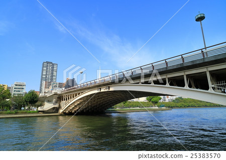 Temple bridge over Tosabori River 25383570