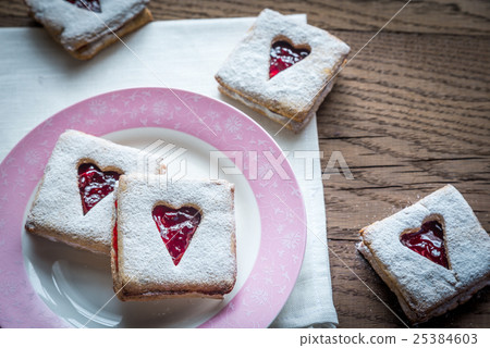 Pecan Cookies with Cherry Filling Pecan Cookies with Cherry Filling 25384603