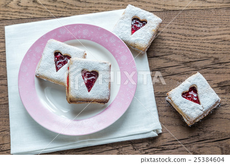 Pecan Cookies with Cherry Filling 25384604