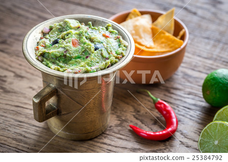 Guacamole with tortilla chips Guacamole with tortilla chips 25384792