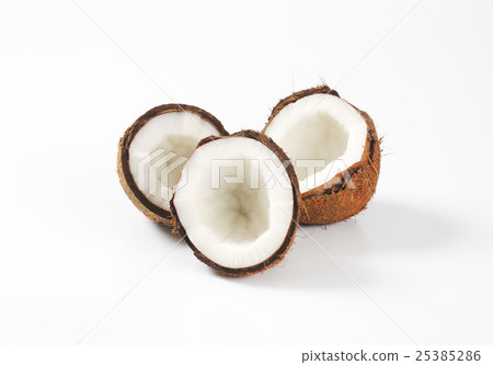 fresh coconut halves fresh coconut halves 25385286