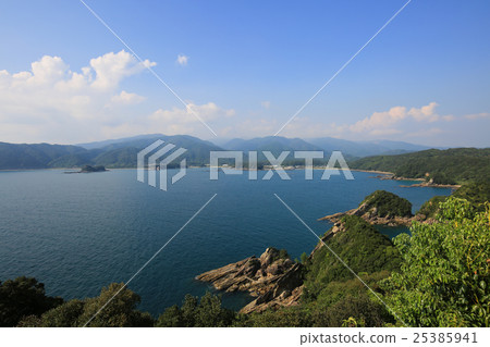 從高知縣土佐清水市，留下，沿海觀景台的景觀 25385941