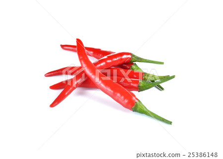 Hot chili peppers isolated on white background 25386148