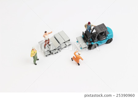 Miniature engineer worker in factory concep 25390960