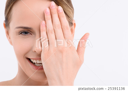 Studio shot of beautiful young woman 25391136