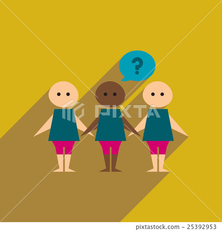 Flat web icon with long shadow race people - Stock Illustration ...