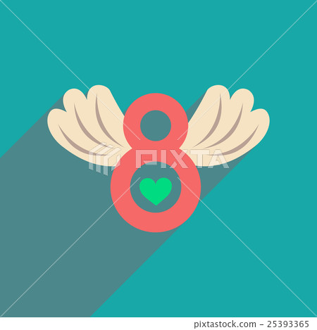 flat icon with long shadow women's Day 25393365