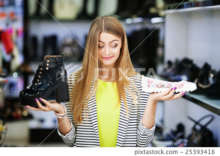 Woman making choice Woman making choice 25393418