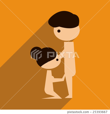 Flat web icon with long shadow Kamasutra 25393667