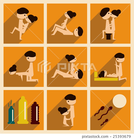 Concept of flat icons with long shadow sex 25393679