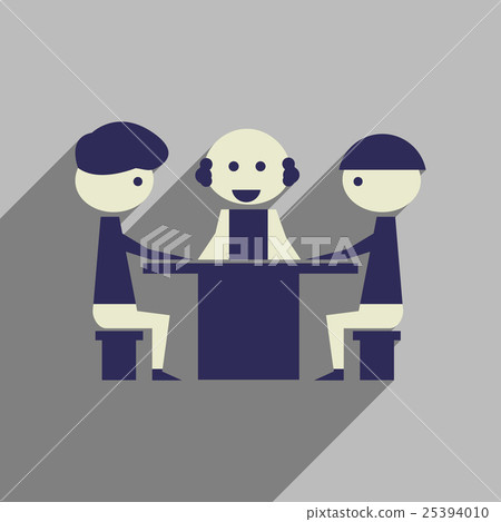 Flat web icon with long shadow business - Stock Illustration [25394010 ...