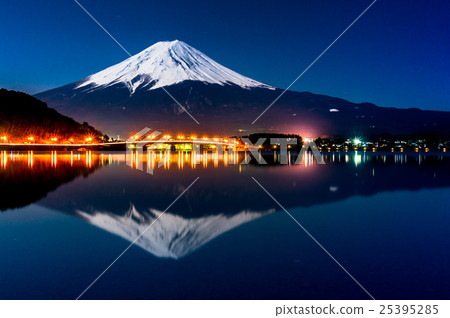 Kawaguchiko Ohashi和富士山 25395285