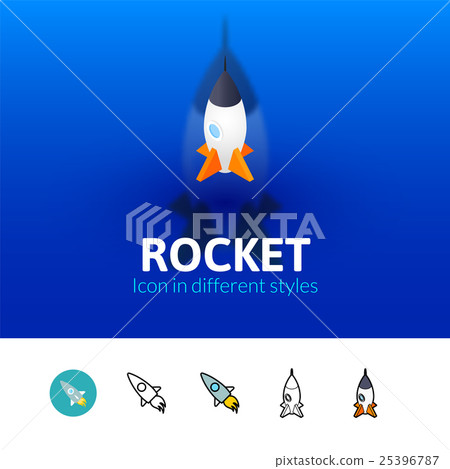 Rocket icon in different style - Stock Illustration [25396787] - PIXTA