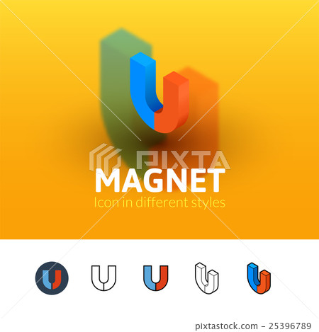 Magnet icon in different style Magnet icon in different style 25396789