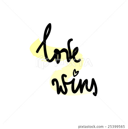 Love wins, modern lettering Love wins, modern lettering 25399565