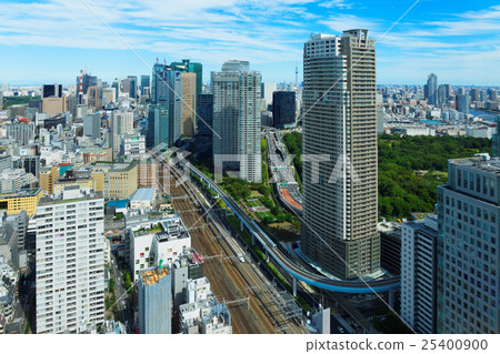 汐留摩天大樓和鐵路 汐留摩天大樓和鐵路 25400900