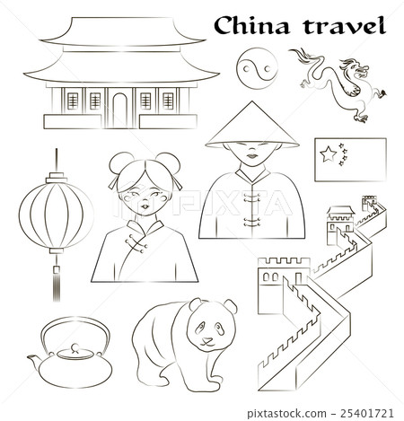 Travel to China. Set of icons Travel to China. Set of icons 25401721