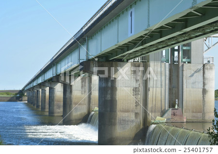 Scenery of Abukuma Great weir 25401757