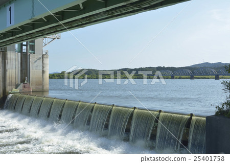 Scenery of Abukuma Great weir 25401758