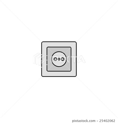 Electricity flat icon. Socket 25402062