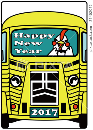 2017 New Year's card illustration 10 _ Old van _ 02 2017 New Year's card illustration 10 _ Old van _ 02 25402072
