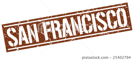 San Francisco brown square stamp 25402794