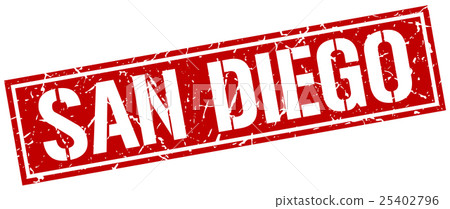 San Diego red square stamp 25402796