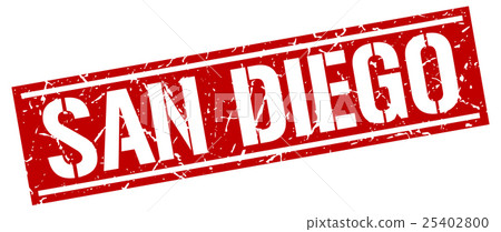 San Diego red square stamp 25402800